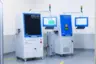 Kombination aus MOF-Lasermarkiersystem KLM 621 und Prüfautomat KVC 621 für endlos produzierte Stanzteile