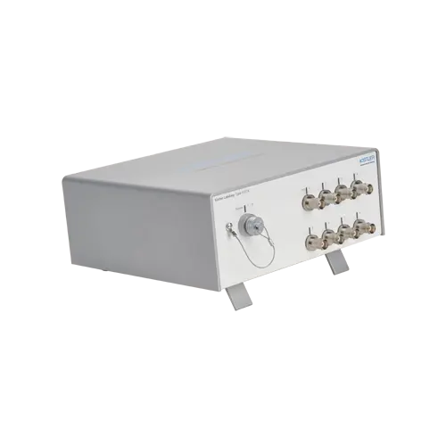 The Kistler LabAmp 5167A is a low-noise charge amplifier for dynamic signals and a data acquisition device in one. The Kistler LabAmp 5167A is a low-noise charge amplifier for dynamic signals and a data acquisition device in one.