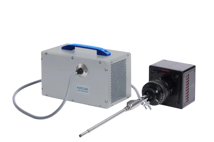 Optical combustion analysis by Kistler: P-40 LED light source with all-in-one probe and high-speed camera