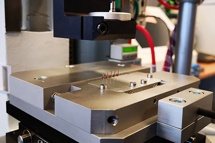 Customized prototype for measuring insertion force: special prototype for customer-specific insertion force measurement with high precision and high sample flexibility, presented at the connector user congress.