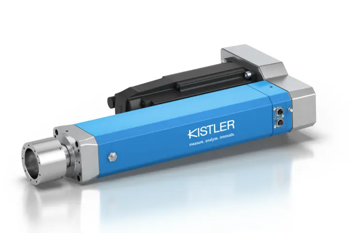 Electromechanical NCFx Pro joining module with mounted force sensors in the tool holder and with wireless data transmission