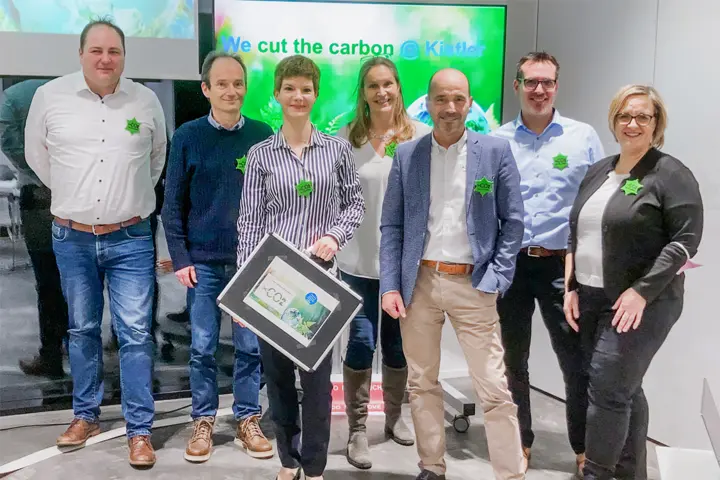 Kistler sustainability project team „Cut the Carbon“, lead by CEO Rolf Sonderegger 