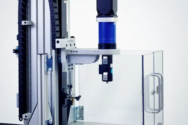 Vertical ANALYSE test stand for determining friction coefficients of micro fasteners