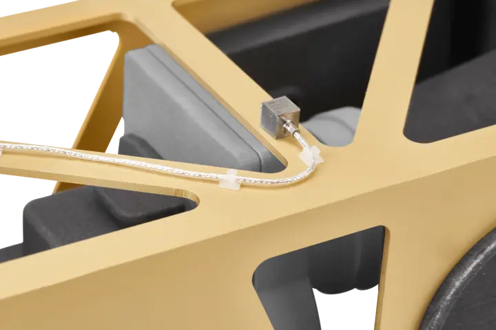 Kistler’s KiVibe Miniature triaxial IEPE accelerometer is designed for use in complex structures where space is limited.