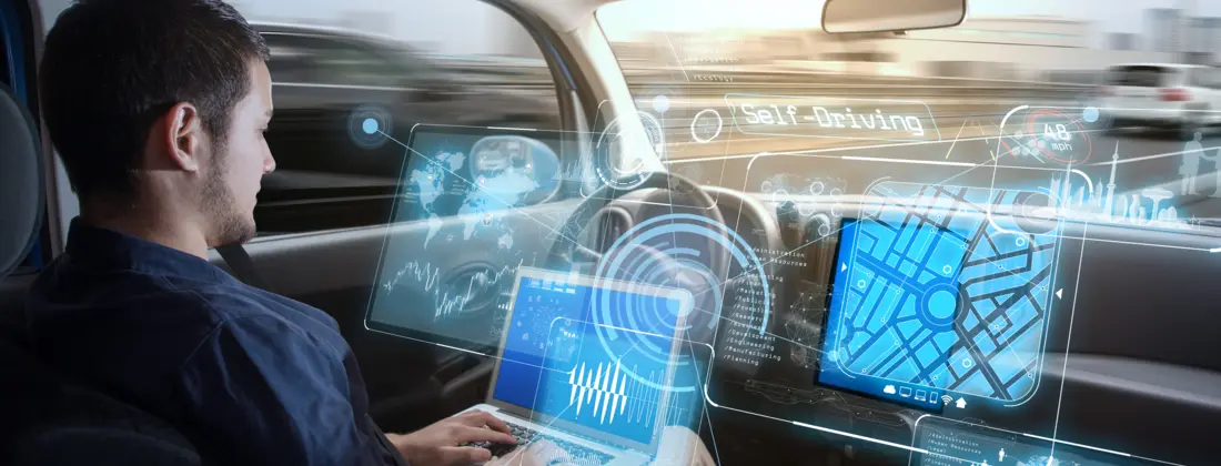 In the course of automobile evolution, car connectivity rises and driving automation progresses.