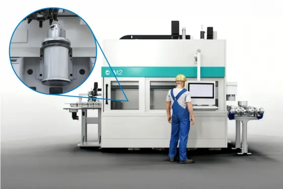 Minganti M2 series: a new machine tool concept for hard turning – a vertical lathe with machine and tool monitoring.