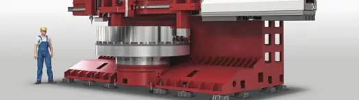 Hard turning: Minganti vertical lathe with two tool holders