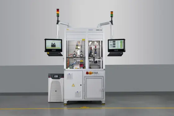 The system for quality assurance combines optical quality inspection of punching strips and laser welding technology.