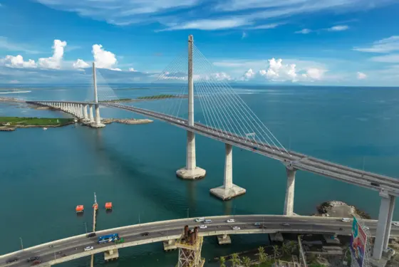 The tallest and longest bridge in the Philippines is equipped with Weigh In Motion from Kistler for bridge protection.