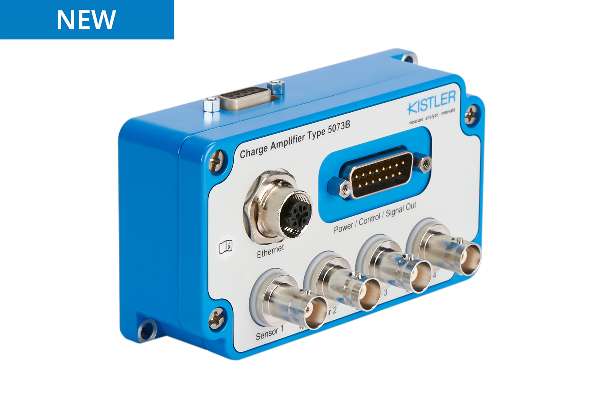 The new ICAM-B (5073B) from Kistler is an all-purpose industrial charge amplifier with a wide measuring range and Ethernet.