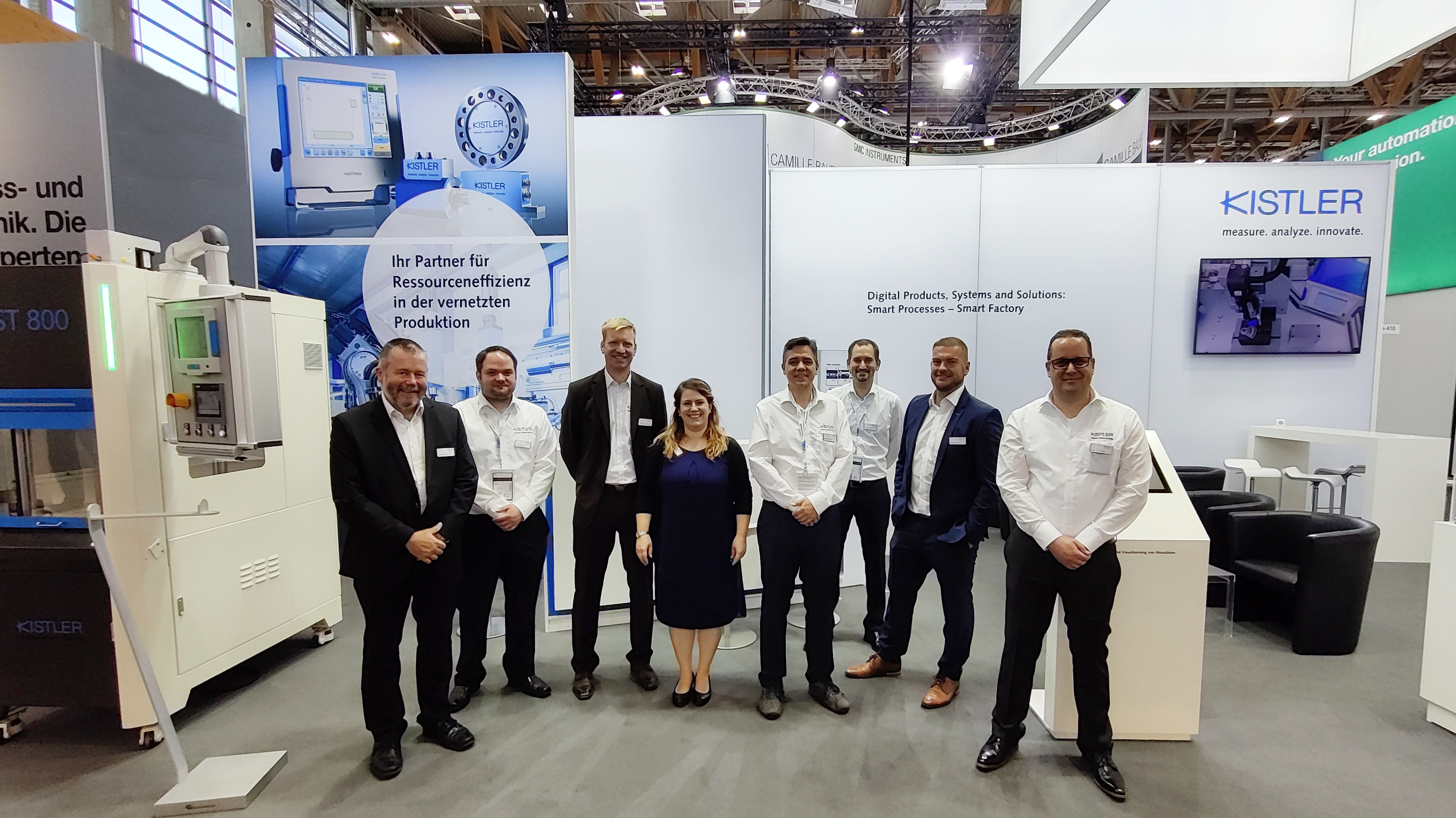 The Kistler trade show team at SPS 2022 was pleased about the in-depth exchange with customers and partners.