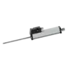 Displacement sensors, potentiometric absolute linear transducers with internal return spring of displacement