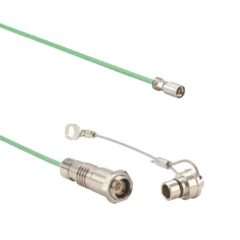Coaxial cables 1645CRSP for connection between sensor and DAQ unit (e.g. PE uniaxial accelerometers).