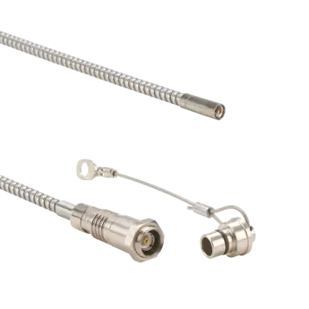 Connection cables for cavity pressure sensors, M4x0,35 pos. int. to Fischer 102 KE neg. / 1649A Cables 1649A for measuring tongue 9221A with a steel braid cable.