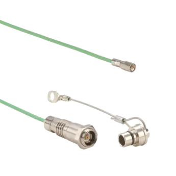 Connection cables for cavity pressure sensors, M4x0.35 pos. int. to Fischer 102 KE neg. / 1653A Cables 1653A for measuring tongue 9221A with a coax raw cable.