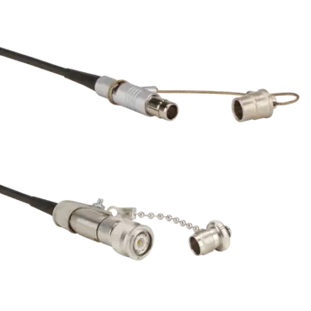 Cables 1672C for distance extension in single-channel mold pressure measurement. Used with single-channel connectors (TNC output).