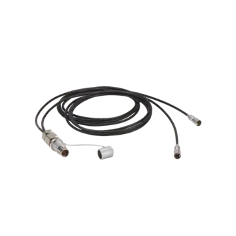 Câble de raccordement pour capteurs piézoélectriques, 2 x V3-B pos. à Fischer 104 pos., longueur personnalisée