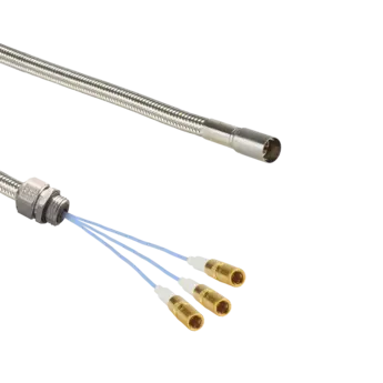 Separation cables for piezoelectric sensors, V3-C pos. to 3 x SSMB neg. / 1698AG Separation cables used for triaxial measurements in multi-axis force sensors.