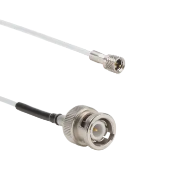 Coaxial cables 1761B for connection between voltage output sensors (e.g. IEPE uniaxial accelerometers) and DAQ.