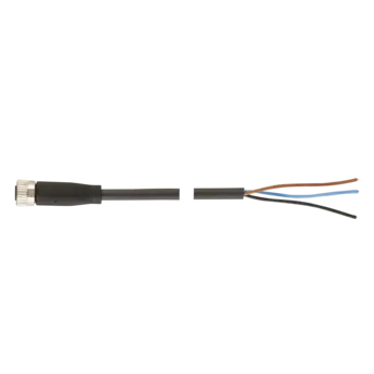 VK-M8-g 2m Connecting cable, M8 female straight, free cable end, 2 m