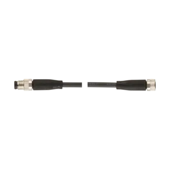 VK-M8-g/M12-g 2m Connecting cable, M8 female straight, M12 plug straight, 2 m