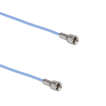 Connection cable for piezoelectric sensors, KIAG 10-32 pos. hex to KIAG 10-32 pos. hex, blue, 1 m