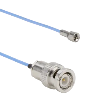 Connection cable for piezoelectric sensors, KIAG 10-32 pos. hex to BNC pos., blue, 5 m