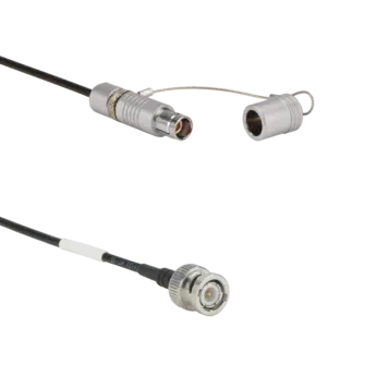 Coaxial cables 1907A for distance extension between high insulating cabless (e.g. 1979A) and charge amplifier.