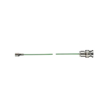 Cables verdes, unifilares, de alto aislamiento, con base de PFA (ø2 mm) para sensores con conector KIAG 10-32 neg. int.