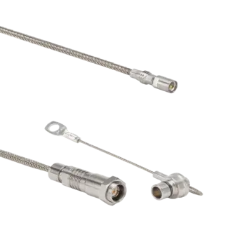 Cables coaxiales 1955A para aplicaciones de presión de la cavidad (por ejemplo, para sensores con conectores M4).