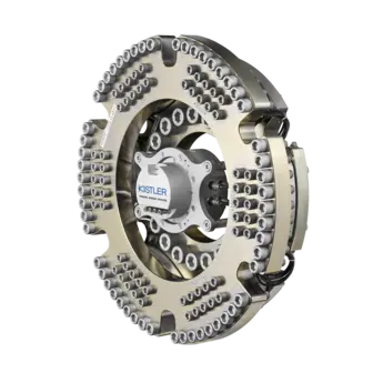 These wheel force transducers measure wheel forces (from 80 to 330 kN) and moments (from 25 to 100 kNm) both on test tracks and at test stands.