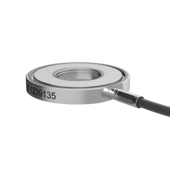 9135C29 Piezoelektrischer Kraftsensor Slimline, Kraftmessring (Fz 36 kN), kundenspezifische Kabellänge