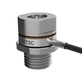 Piezoelectric load cell for tensile (-) and compression forces (+) (Fz -3 ... 12 kN / -0.67 ... 2.7 klbf)