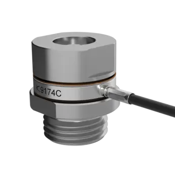 Piezoelectric load cell for tensile (-) and compression forces (+) (Fz -5 … 20 kN / -1.12 ... 4.49 klbf)