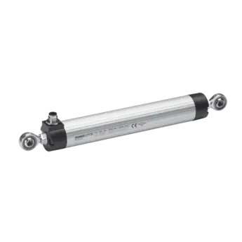 Displacement sensors with resistance and collector path of conductive plastic on a glassfibre reinforced substrate.