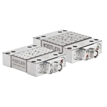 These piezoelectric multicomponent dynamometers are for measuring the three orthogonal components Fx, Fy and Fz of a force.