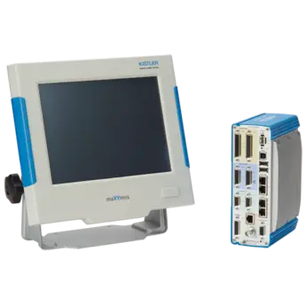 The maXYmos NC process monitoring system controls, monitors, evaluates and documents characteristics of two measurands XY for joining and press-fitting processes in combination with NC joining modules and the associated servo amplifier IndraDrive.