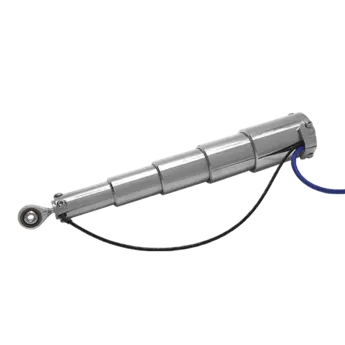 These are single-axis length measuring sensors for use in crash test dummies of type Q6 child dummy.  They are applicable only in combination with a corresponding mechanical apparatus and additional sensors.