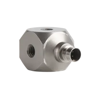 IEPE triaxial accelerometer, 50 g, 1/4-28, 4-pin connector