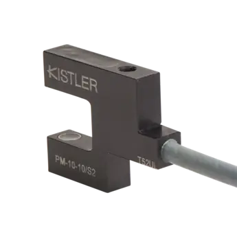 Sensor ótico infravermelho, infravermelhos, garfo w 10 mm d 10 mm, plugue S2 7 pinos, resolução >0,4 mm, eletrônica externa