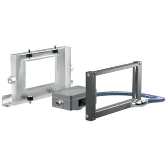 These are robust frame light barriers with external electronics for ejection control and counting of small parts.