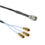 Separation cables for piezoelectric sensors, M8x0.75 3-pole pos. to 3 x SSMB neg. / 1693A Separation cables 1693A used for triaxial measurements in multi-axis force sensors.
