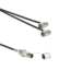 Connection cables for piezoelectric sensors, 2 x V3-BW pos. 90° to Fischer 104 pos. / 1698ABW Connection cables used for multi-axis measurements.